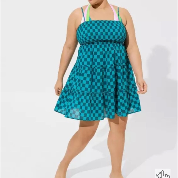 Torrid Mini Cotton Voile Trapeze Cover-Up Dress NWT Size 00/M/L - Picture 4 of 11